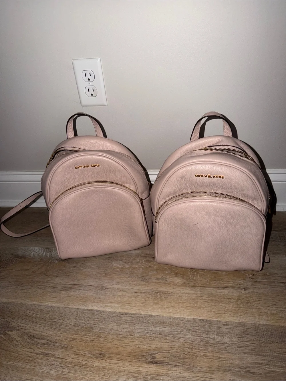 Michael Kors Blush Pink Pebbled Leather Mini Backpack